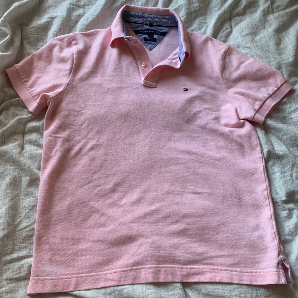 Tommy Hilfiger Custom Fit Pink Polo